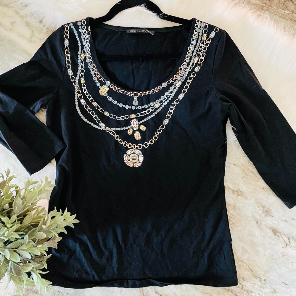 Boston Proper Scoop Neck Knit Top